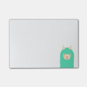 Peekaboo-Lama glückliche Emoji Post-Itanmerkungen Post-it Klebezettel