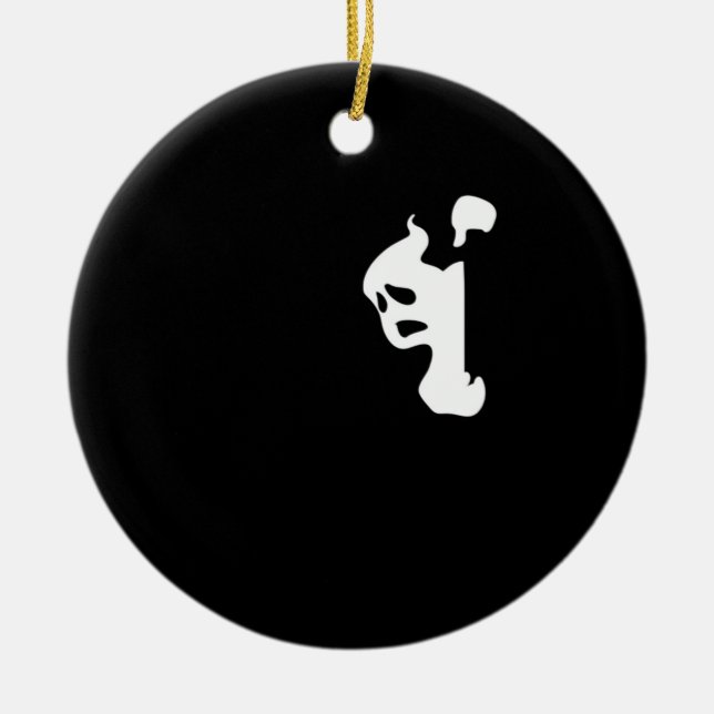 Peekaboo Lazy Sloth Keramik Ornament (Vorne)