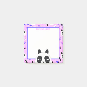 Peekaboo Lila Panda Bear Post-it Klebezettel