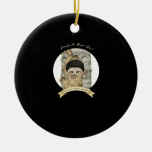 Peekaboo Meme Design für Halloween Keramik Ornament