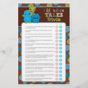 PeekaBoo Monsters Baby Shower Spiel Alte-Weiber-Ge Flyer