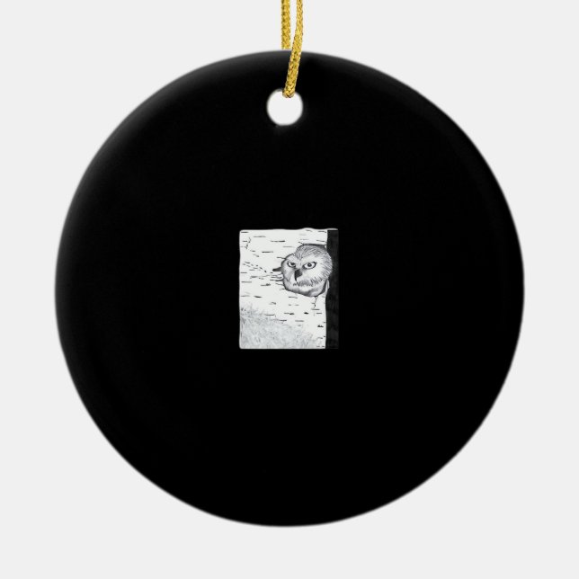 Peekaboo Niedlich Basic Keramik Ornament (Vorne)