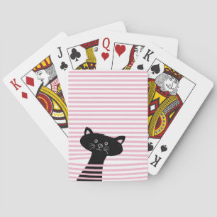 Peekaboo! Niedliche Schwarze Katze - Spielkarte