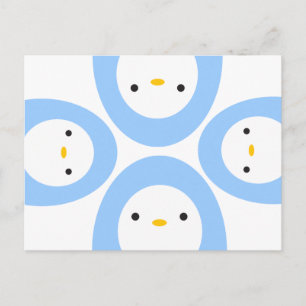 Peekaboo Penguins Postkarte