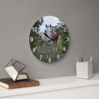 Peekaboo Pferde, Wall Clock