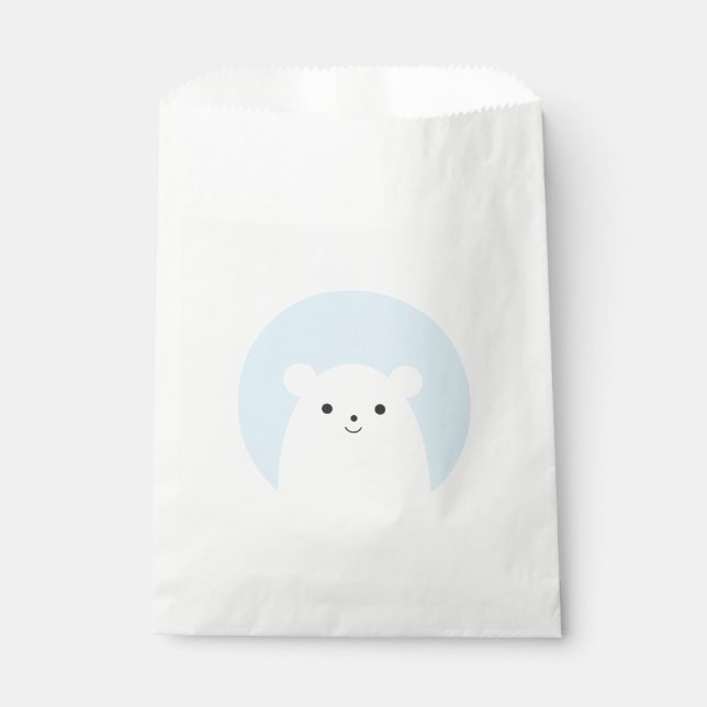 Peekaboo Polar Bear Favor Bags Geschenktütchen (Vorderseite)