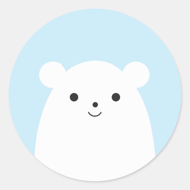 Peekaboo Polar Bear Sticker (Vorderseite)