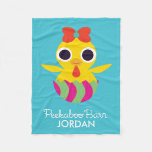 Peekaboo-Scheune Ostern Bayla das Küken Fleecedecke