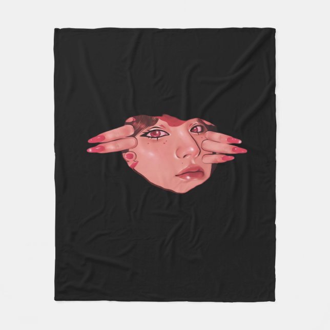 Peekaboo - Sloth Design Vibes Fleecedecke (Vorderseite)