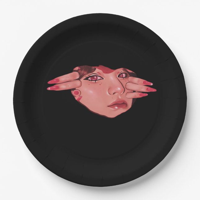 Peekaboo - Sloth Design Vibes Pappteller (Vorderseite)
