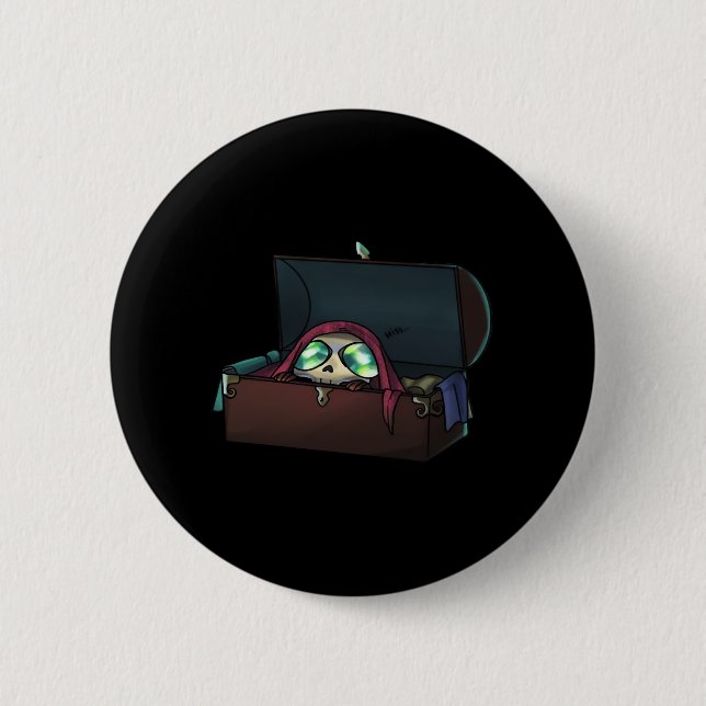 Peekaboo Sloth Halloween Button (Vorderseite)