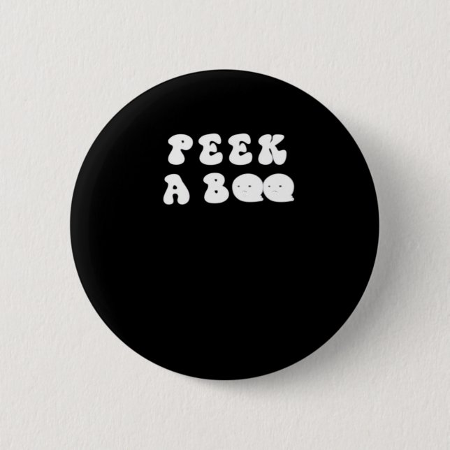 Peekaboo Spooky Slogan Button (Vorderseite)