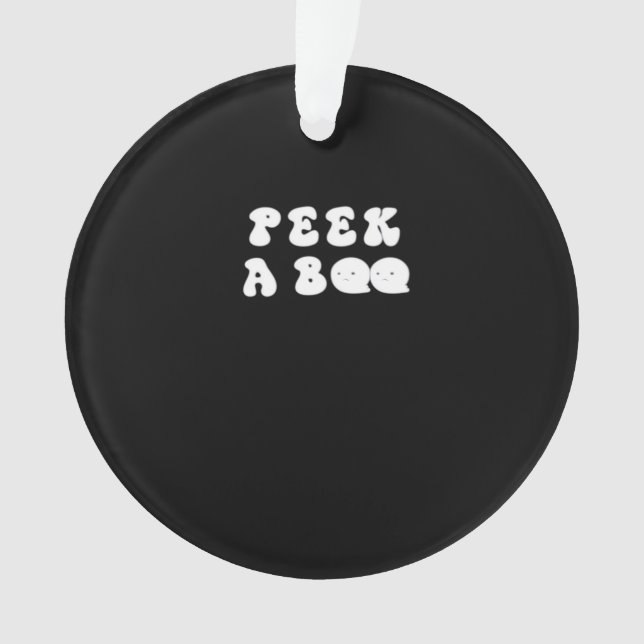 Peekaboo Spooky Slogan Ornament (Vorderseite)