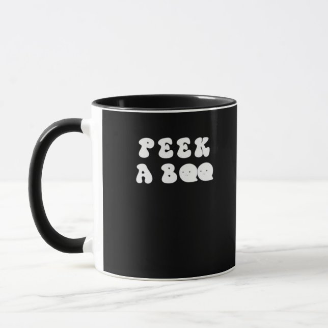 Peekaboo Spooky Slogan Tasse (Links)