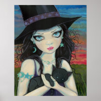 Peekaboo Witz und Cat Poster