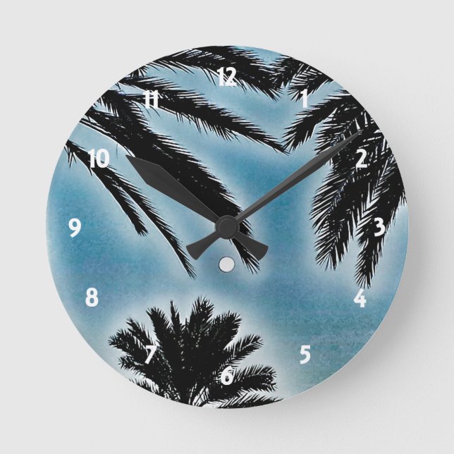 PeekAMoon Runde Wanduhr (Vorderseite)