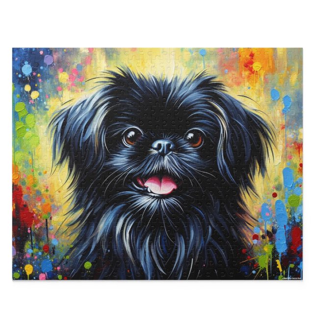 Peekapoo: Schwarze Peke-A-Poo-Acrylkunst (Black Peekapoo Acrylic Art Print)