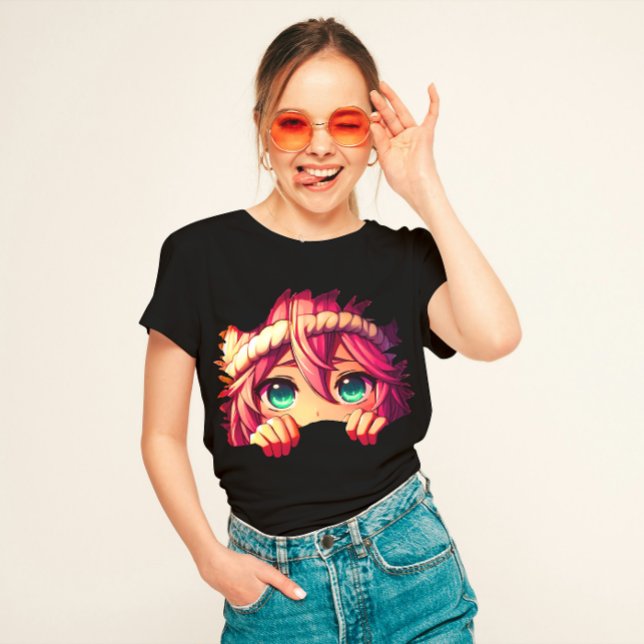 Peeking Anime T-Shirt (Von Creator hochgeladen)