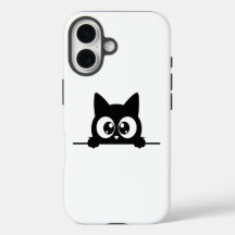Peeking Black Cat
