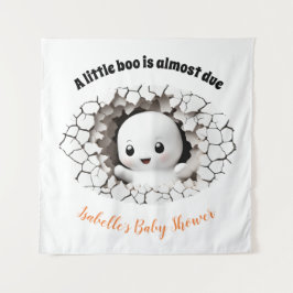 Peeking Boo Ghost Baby Dusche Hintergrund Tapestat Wandteppich