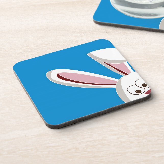 Peeking Bunny Untersetzer (Linke Seite)