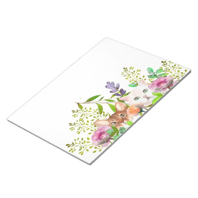 Peeking Cats Wasserfarbe Notizblock (angewinkelt)