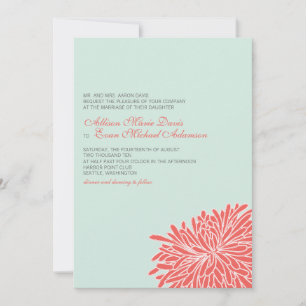 Peeking Chrysanthemum Hochzeit Einladung
