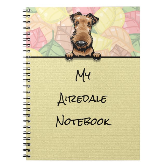 Peeking Cute Airedale carnet (Devant)