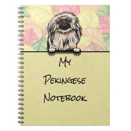 Peeking Cute carnet Pekingese