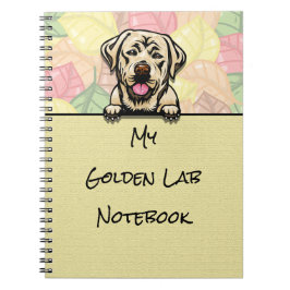 Peeking Cute Golden Labrador carnet