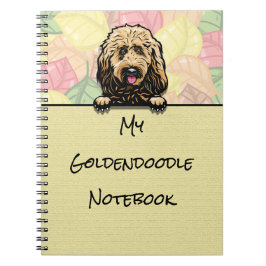 Peeking Cute Goldendoodle carnet