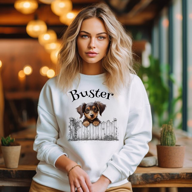 Peeking Dog Customisable Sweatshirt (Von Creator hochgeladen)