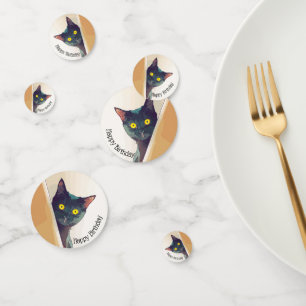 Peeking Kitty Design Table Confetti Konfetti