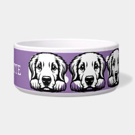 Peeking Labrador Anpassen Lila Thematik Napf