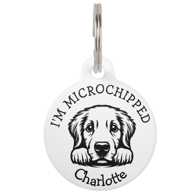 Peeking Labrador Puppy Personalisiert Haustiermarke (Vorderseite)