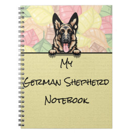 Peeking mignon carnet berger allemand