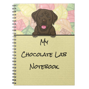 Peeking Niedlich Chocolate Labrador Notebook Notizblock