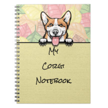 Peeking Niedlich Corgi Notebook