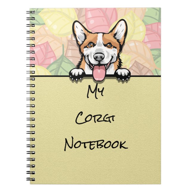 Peeking Niedlich Corgi Notebook Notizblock (Vorderseite)
