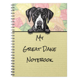 Peeking Niedlich Great Dane Notebook Notizblock