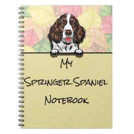 Peeking Niedlich Springer Spaniel Notebook Notizblock