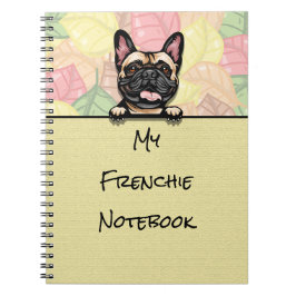 Peeking Niedliches Bulldog-Notebook Notizblock