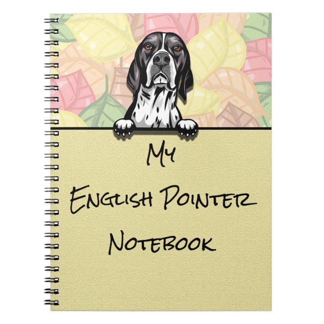 Peeking Niedliches englisches Pointer Notebook Notizblock (Vorderseite)