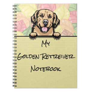 Peeking Niedliches Golden Retreiver Notebook Notizblock