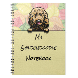Peeking Niedliches Goldendoodle-Notebook Notizblock
