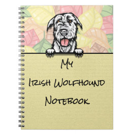 Peeking Niedliches Irish Wolfhound Notebook Notizblock