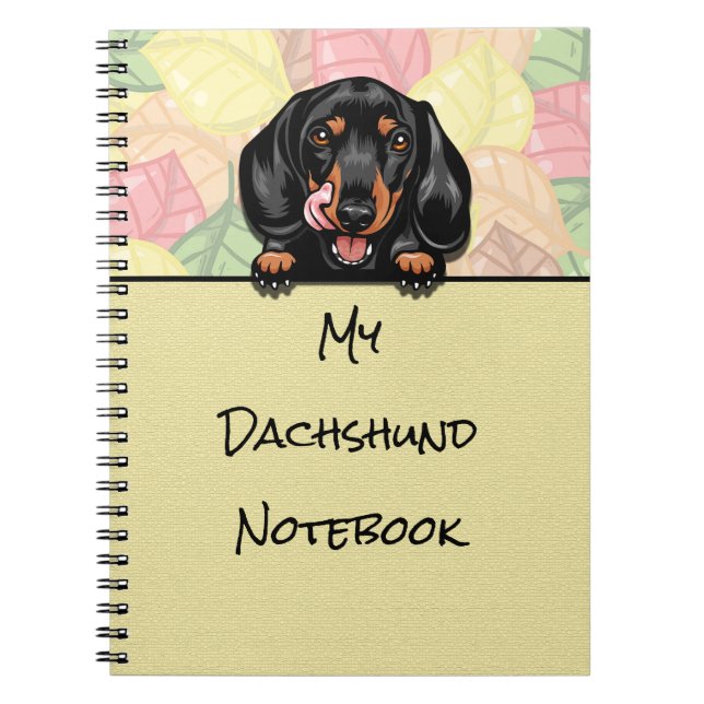 Peeking-Notebook mit niedlicher Dackel Notizblock (Vorderseite)