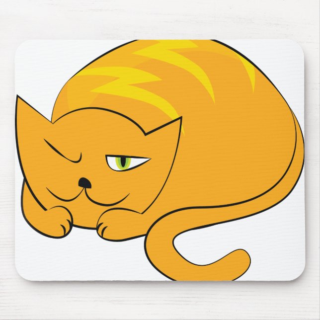 Peeking Orange Cat Mousepad (Vorne)