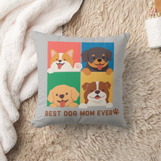 "Peeking Pups" Gemütliches Kissen für Hundefreunde (Decke)