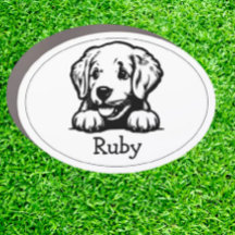 Peeking Retriever Puppy Personalisiert